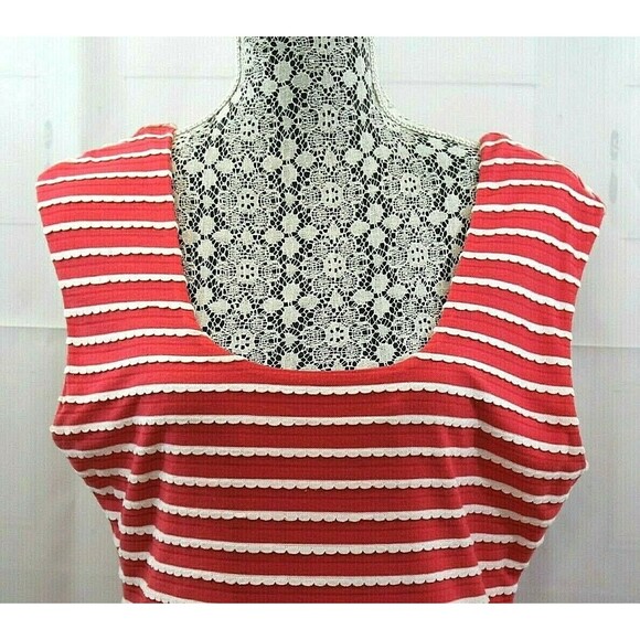 GUESS Los Angeles Dress Estera Scalloped Sleeveless NWT Womens Size 12 - Picture 2 of 5